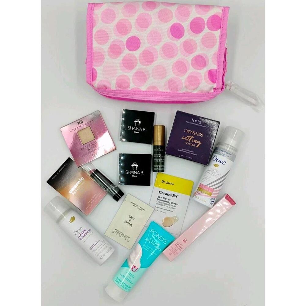 13 Pc Cosmetic Makeup Gift Set Stocking Stuffer Name Brand, Mix Sample Travel